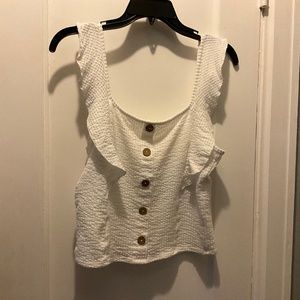 Caution To the Wind, crop top white